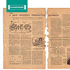 Artikel aus „The Motor“ über das halbautomatische PULSGETRIEBE im Wolseley „Twelve-Six“